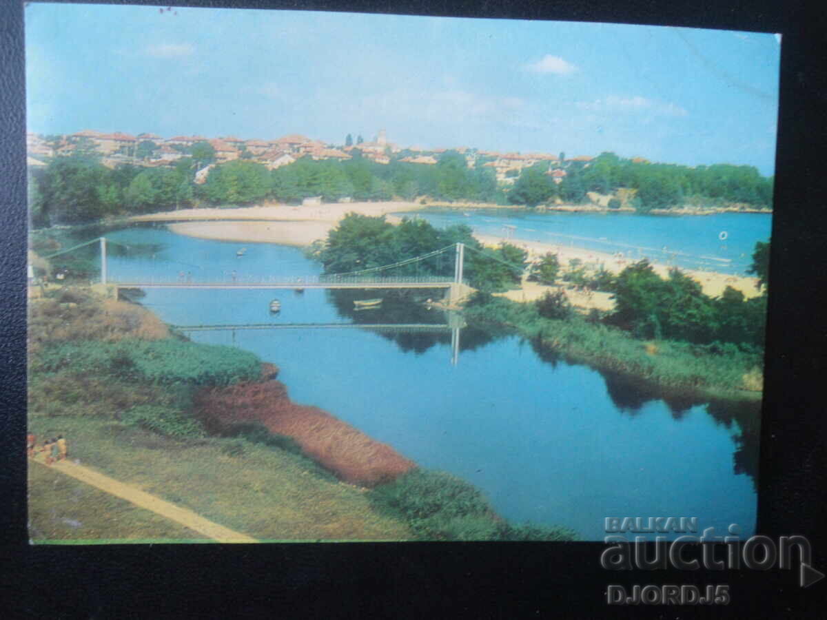 PRIMORSKO - Plaja de Sud cu Râul Diavolului, Carte poștală veche