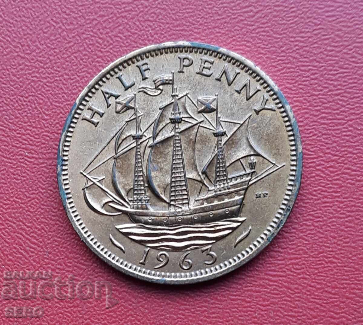 Великобритания-1/2 пени 1963 Великобритания-1/2 пени 1963
