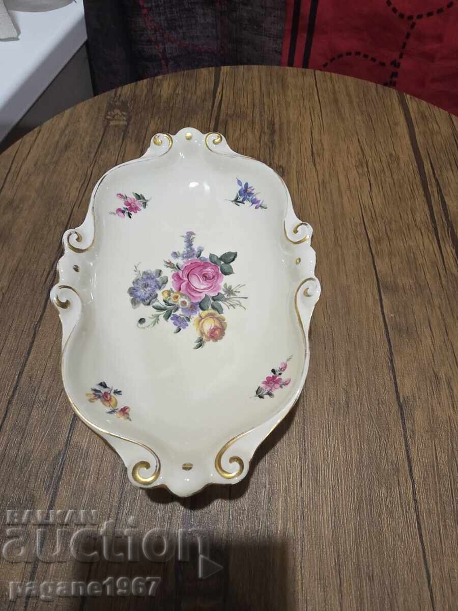 Δημοπρασία Αντίκα πορσελάνινη γερμανική πιατέλα