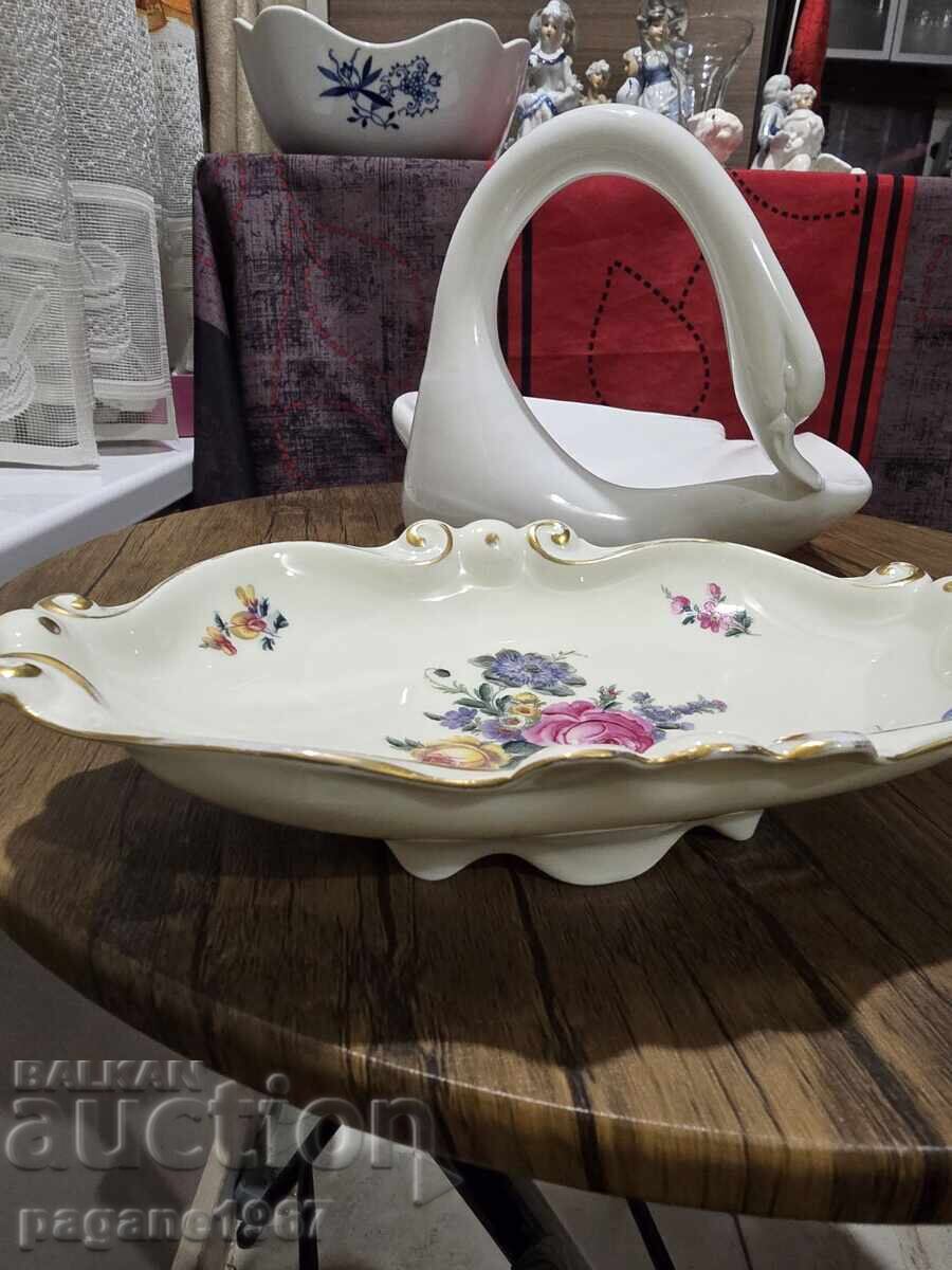 Αντίκα πορσελάνινη γερμανική πιατέλα - 5