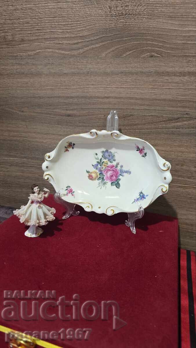 Αντίκα πορσελάνινη γερμανική πιατέλα