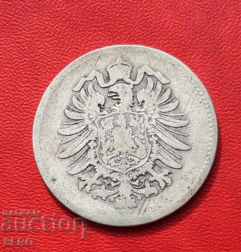 Germania-1 marca 1873 B-Hanovra-foarte rar cu preț 48.00 BGN | € 24.54