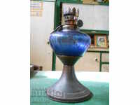 Παλιό επιτραπέζιο φωτιστικό (λάμπα) από ορείχαλκο και γυαλί