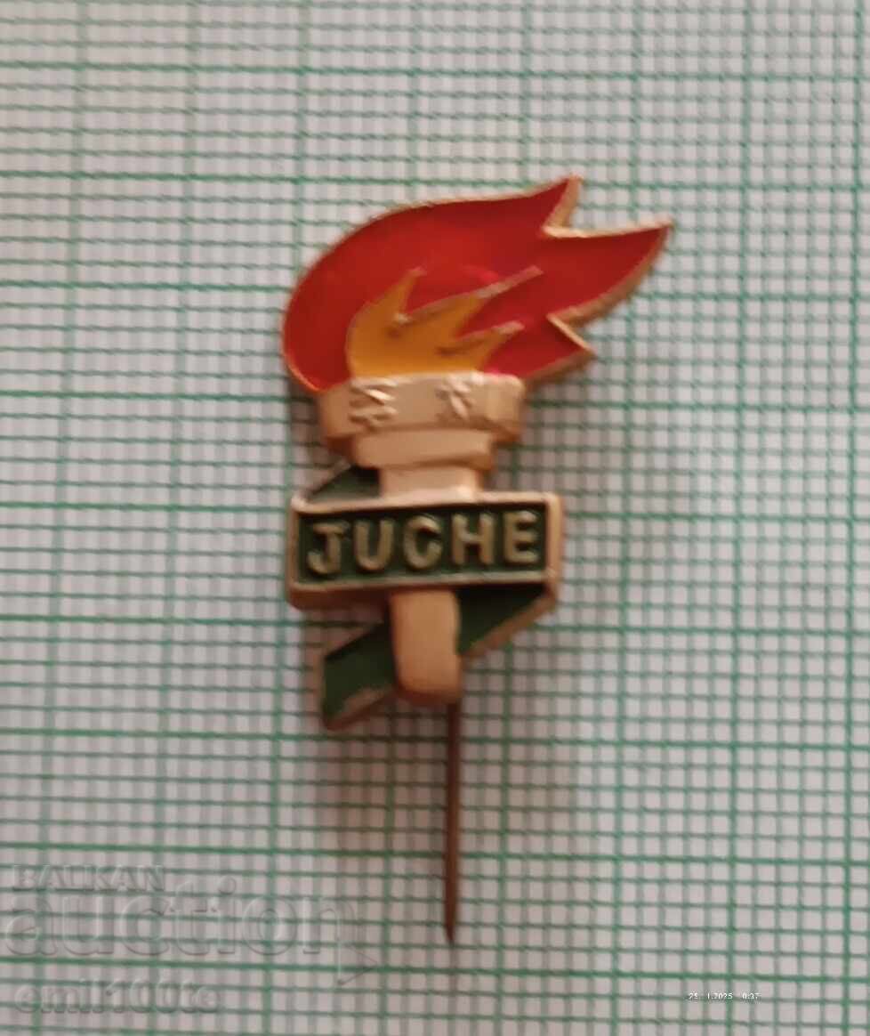 Значка- Северна Корея JUCHE с цена 4.00 лв. | € 2.05 Значка- Северна Корея JUCHE с цена 4.00 лв. | € 2.05