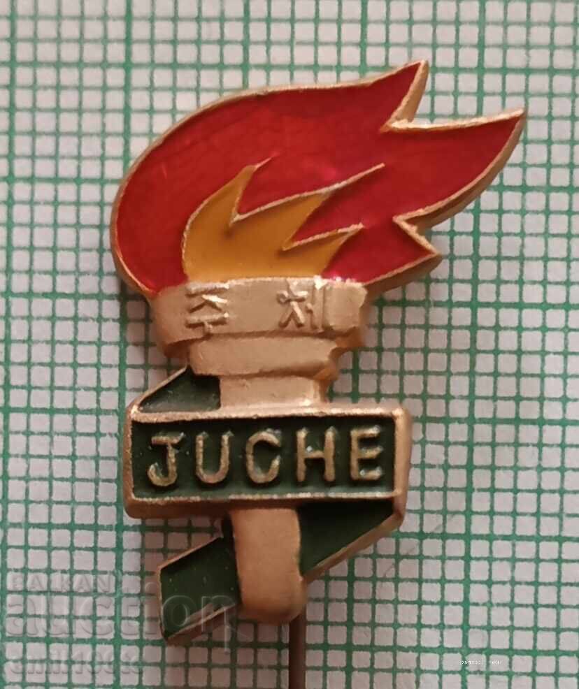 Значка- Северна Корея JUCHE Значка- Северна Корея JUCHE