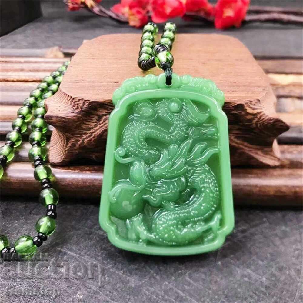BZTs! 145k-t Natural Pendant Amulet Jade Dragon from 1st!