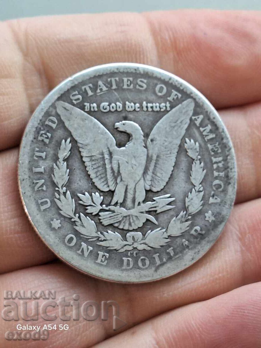 Ασημένιο Morgan Δολάριο 1879 CC / ΗΠΑ με τιμή 240.00 BGN | € 122.71 Ασημένιο Morgan Δολάριο 1879 CC / ΗΠΑ με τιμή 240.00 BGN | € 122.71