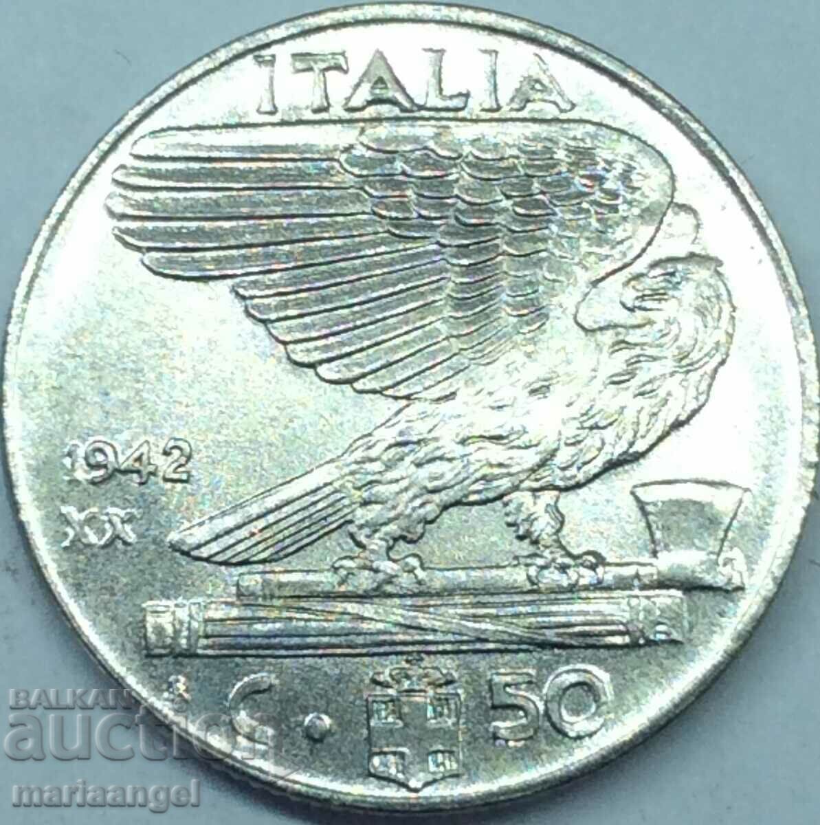 Auction 50 centesimi 1942 Italy Victor Emmanuel Auction 50 centesimi 1942 Italy Victor Emmanuel
