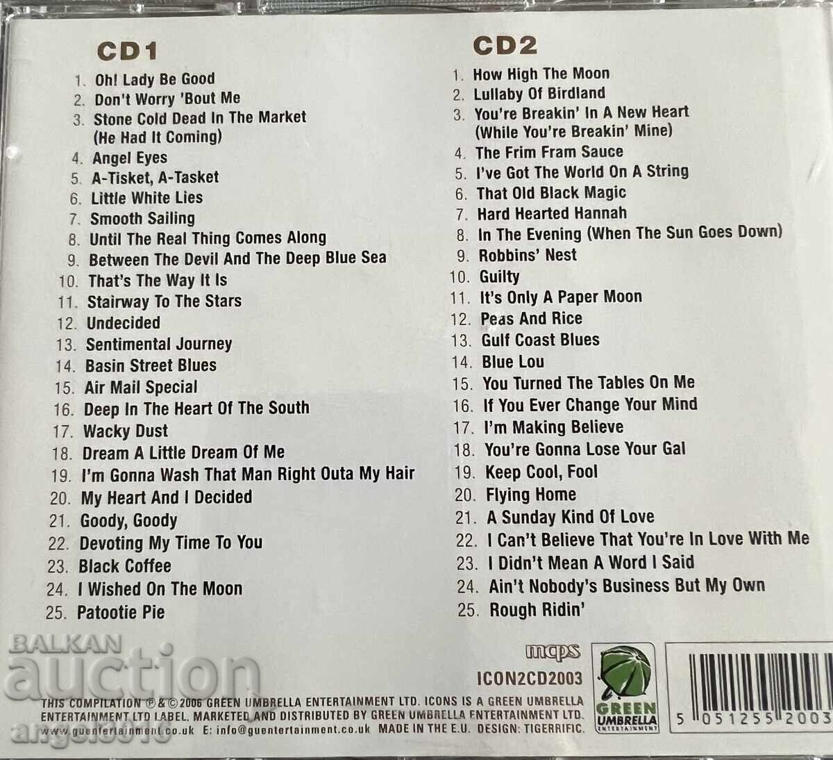 Licitație 2006 "Ella Fitzgerald: Înregistrări Originale" - "Icons" - 2 CD