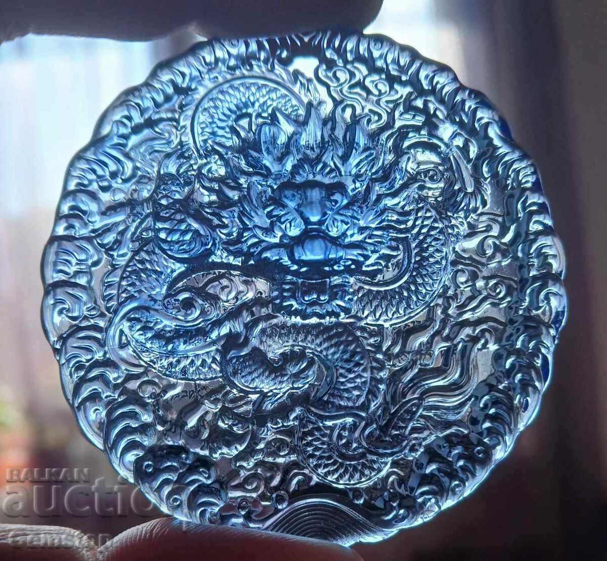 BZTs! 165 ct Natural Topaz Dragon Amulet from 1st!