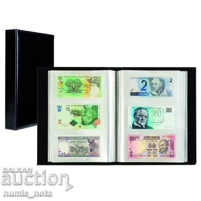 Album pentru 300 bancnote "Vario BILLS" cu 100 de coli Leuchtturm