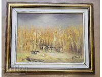 Painting PAVEL MITKOV landscape oil paints on canvas