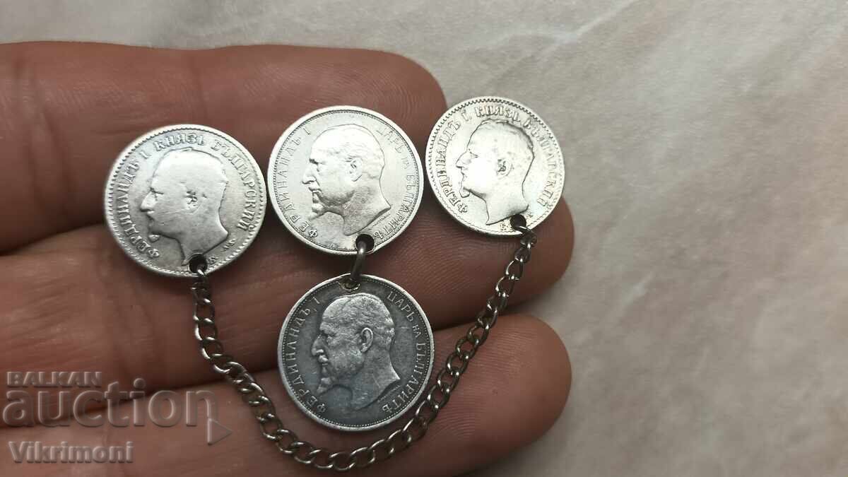Silver, coins, royal brooch, 1913, Ferdinand - 6