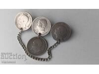 Silver, coins, royal brooch, 1913, Ferdinand
