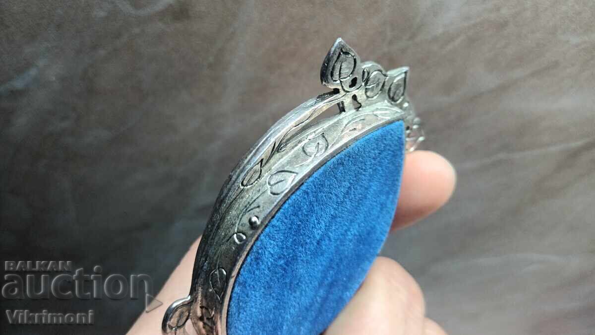 Licitație Ramă foto, argintată, florală, Anglia în cutie