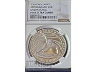 10лв.2005г.Шорттрек NGC PF 69 ULTRA CAMEO