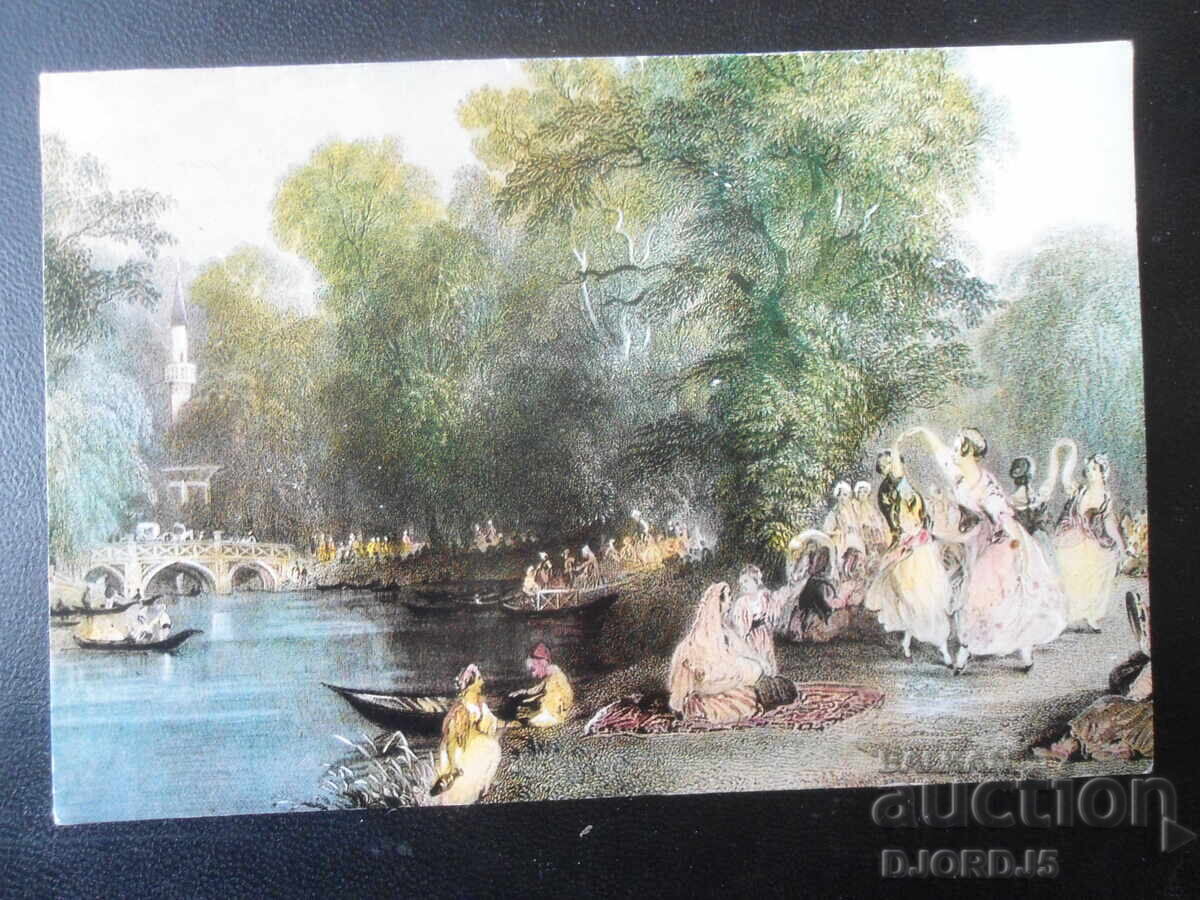 La Muzeul Palatului Topkapi, Istanbul, Card poștal vechi