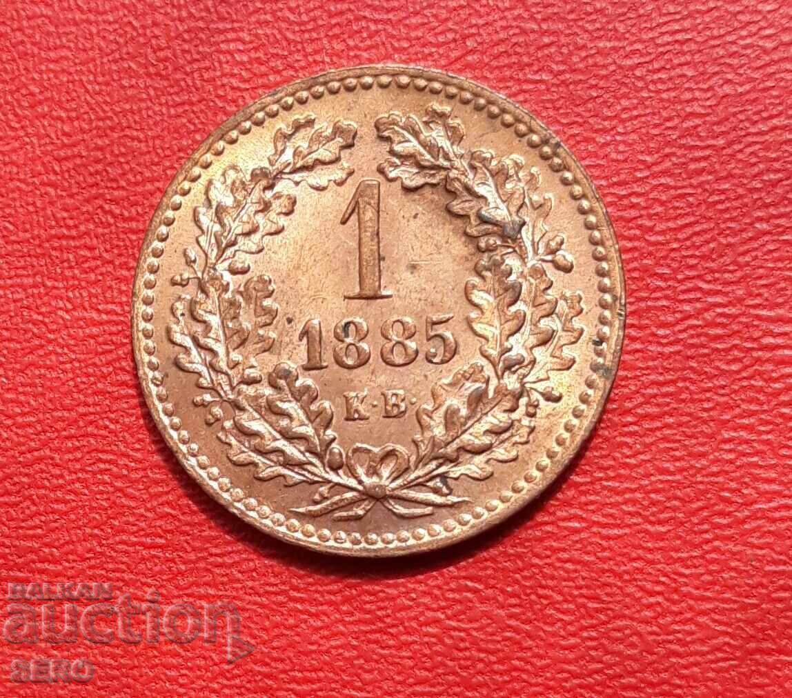 Austria-Hungary - 1 Kreuzer 1885 KB - Very Fine Condition Austria-Hungary - 1 Kreuzer 1885 KB - Very Fine Condition
