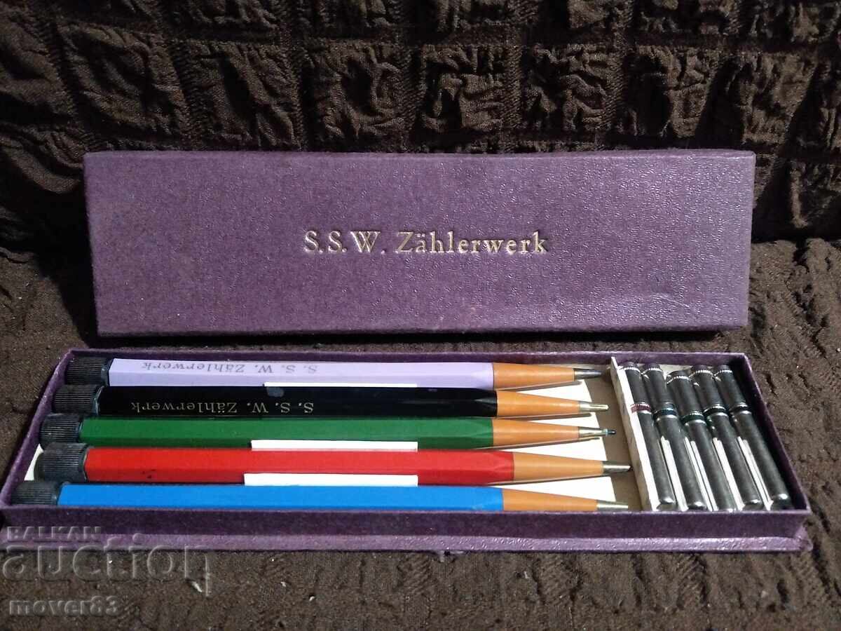 Old Colored Pencils "S. S. W. Zahlerwerk" Old Colored Pencils "S. S. W. Zahlerwerk"