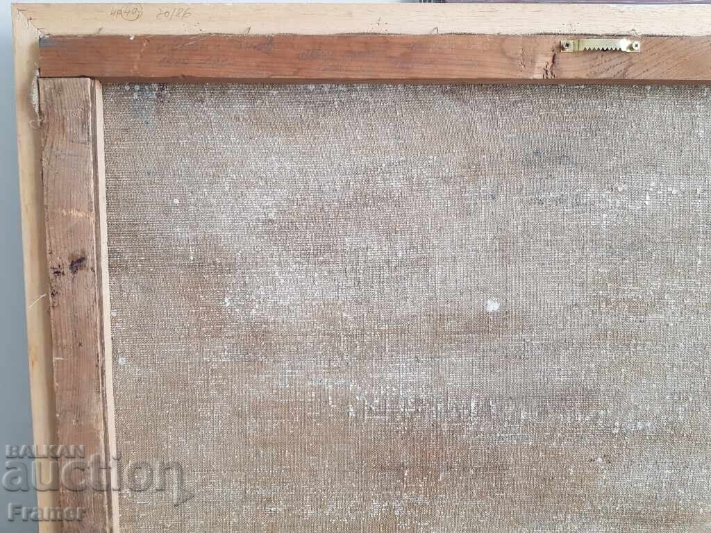 Евгени Томов /1934-2006/ Женскиат пазар София 1974 масло - 7