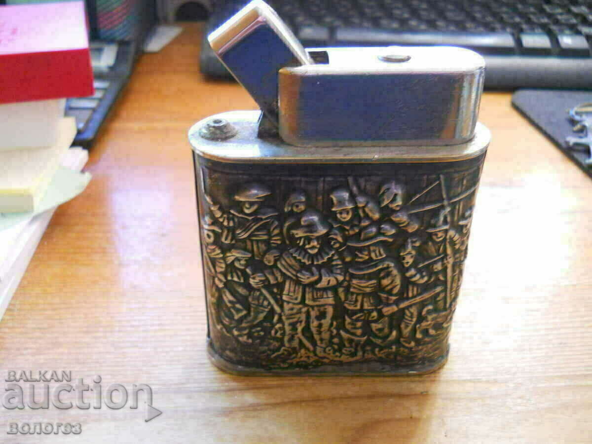 Antique petrol lighter with silver fittings - Holland - 5