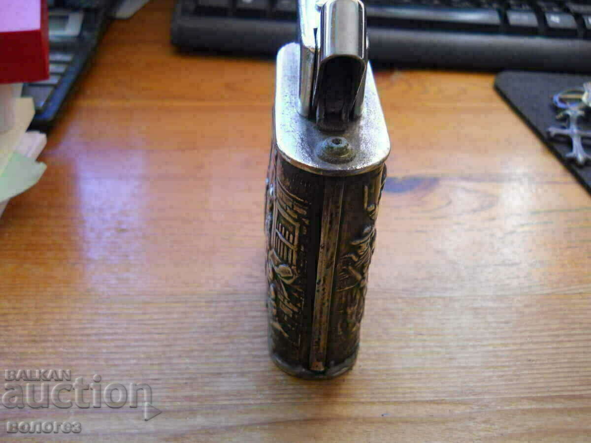 Antique petrol lighter with silver fittings - Holland - 6