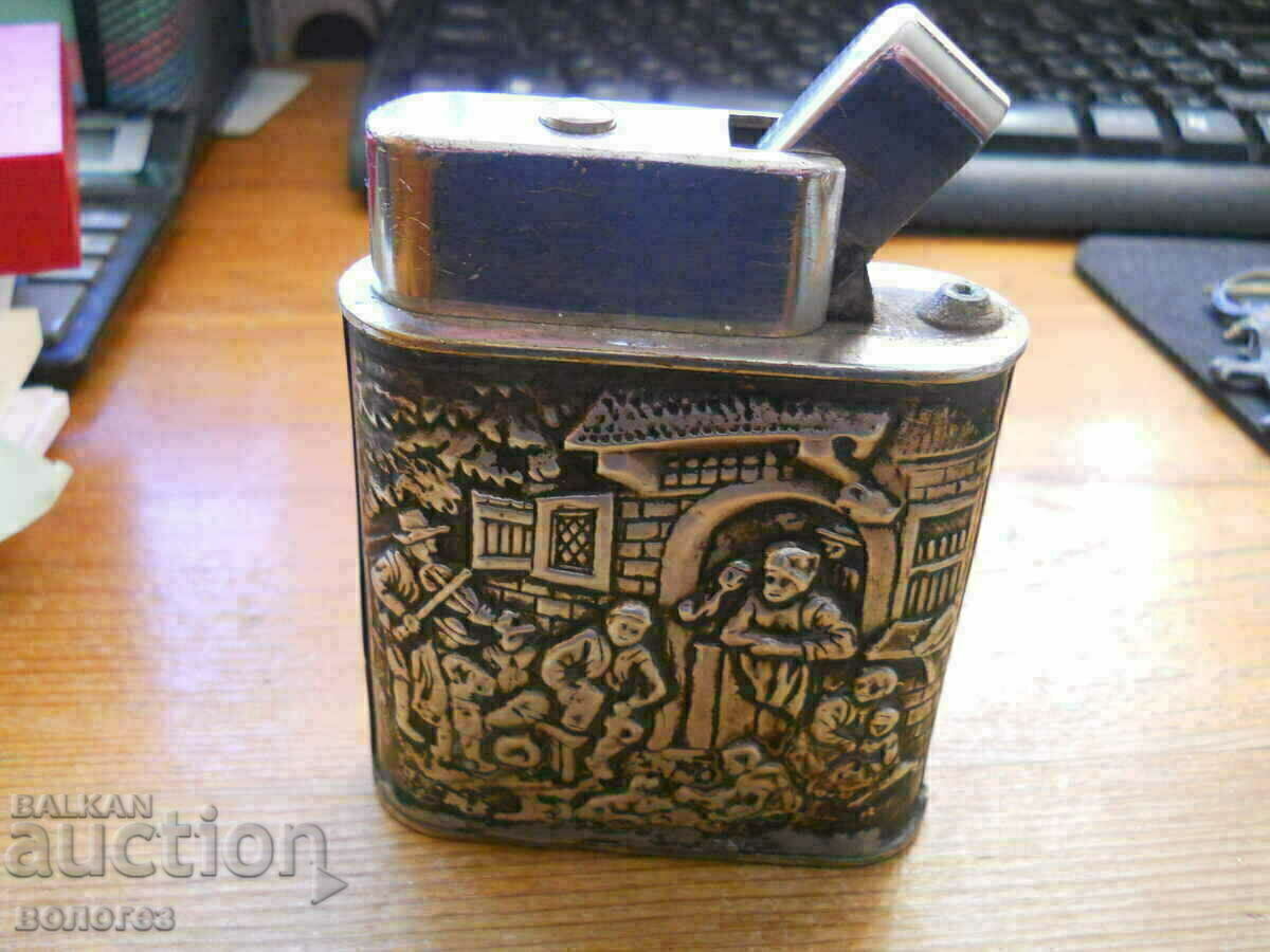 Antique petrol lighter with silver fittings - Holland - 7