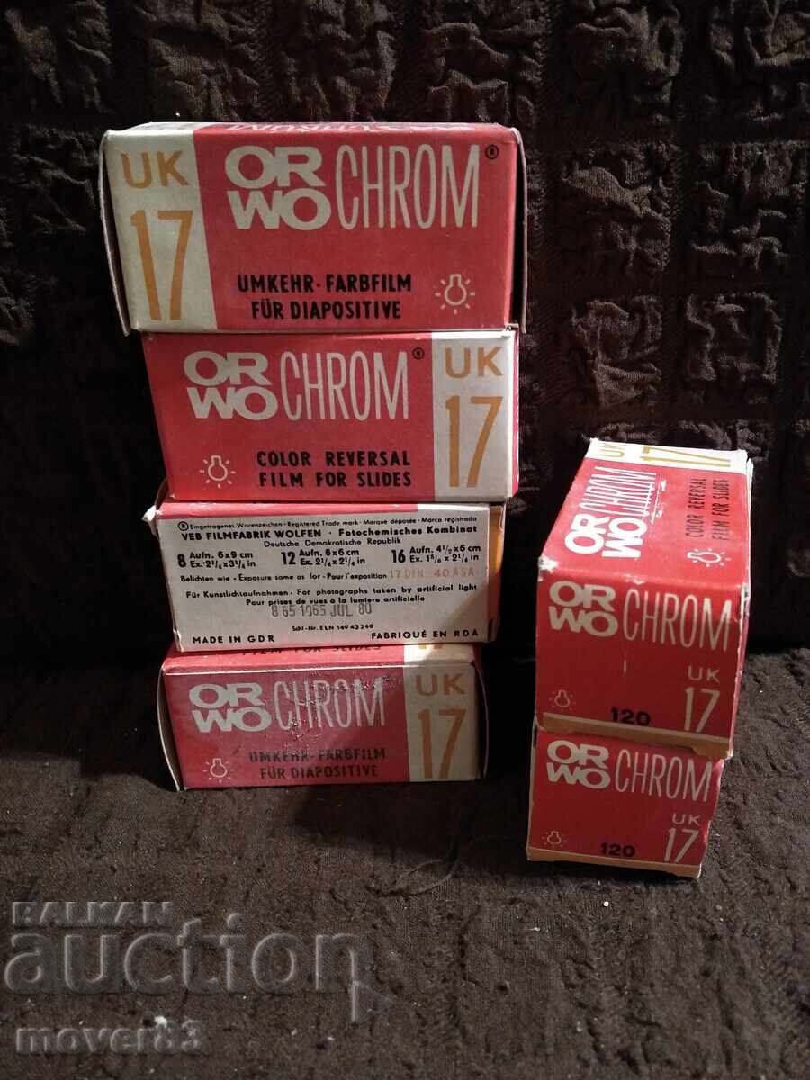 Photo films color "ORWO CHROM" 80s Photo films color "ORWO CHROM" 80s