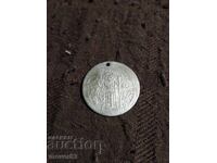 Pendant. Bronze. Silver-plated