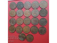 Olanda - lot de 22x5 cenți din ani diferiți