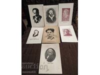 Παλιά καρτ-ποστάλ. Προσωπικότητες. 7 τεμάχια