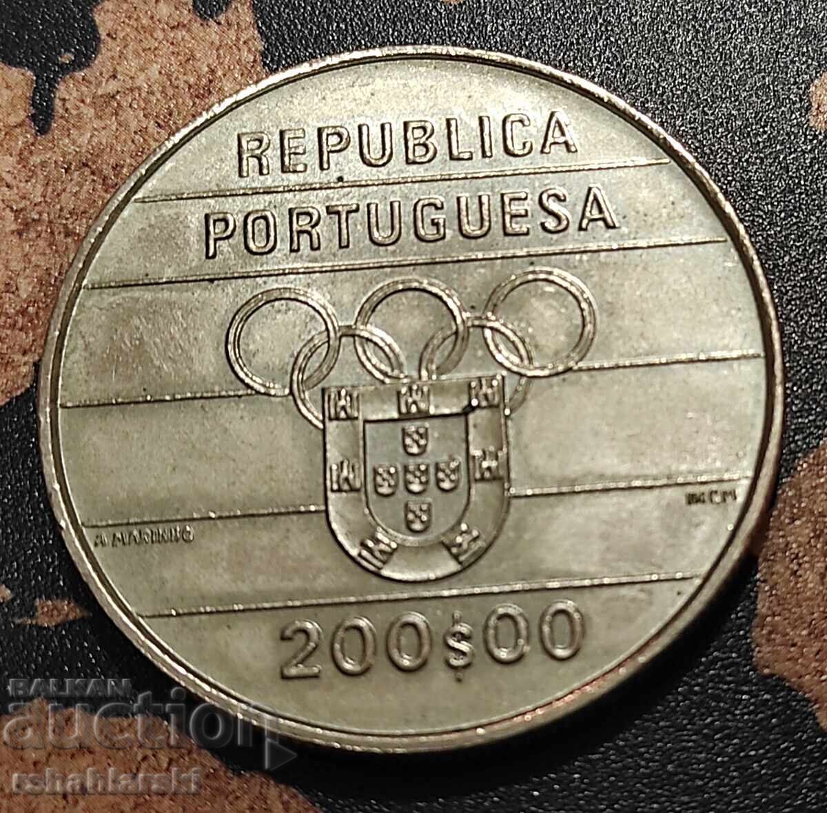 Монета Португалия  (Възпоменателна)  200 ескудо,