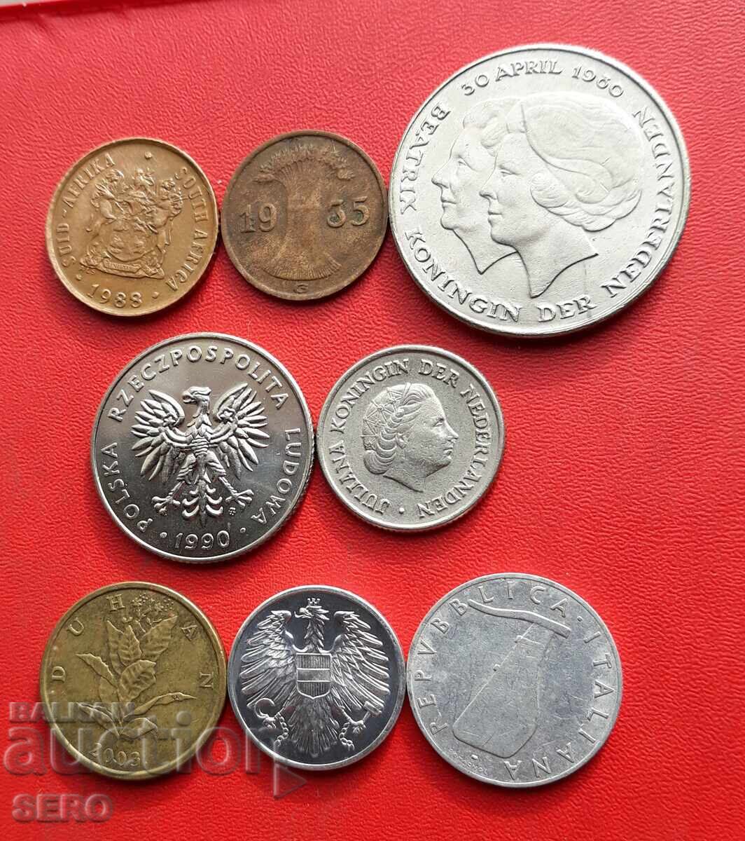 Смесен лот от 8 монети с цена 1.01 лв. | € 0.52