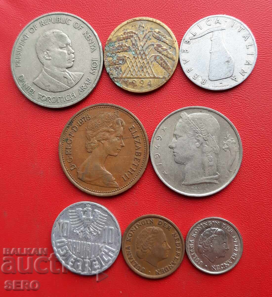 Mixed lot of 8 coins with price 1.00 BGN | € 0.51 Mixed lot of 8 coins with price 1.00 BGN | € 0.51