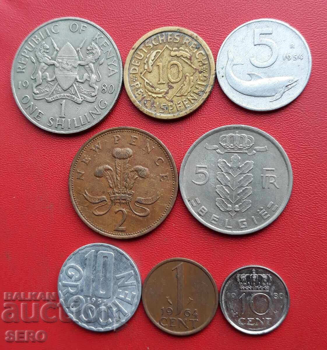 Mixed lot of 8 coins Mixed lot of 8 coins