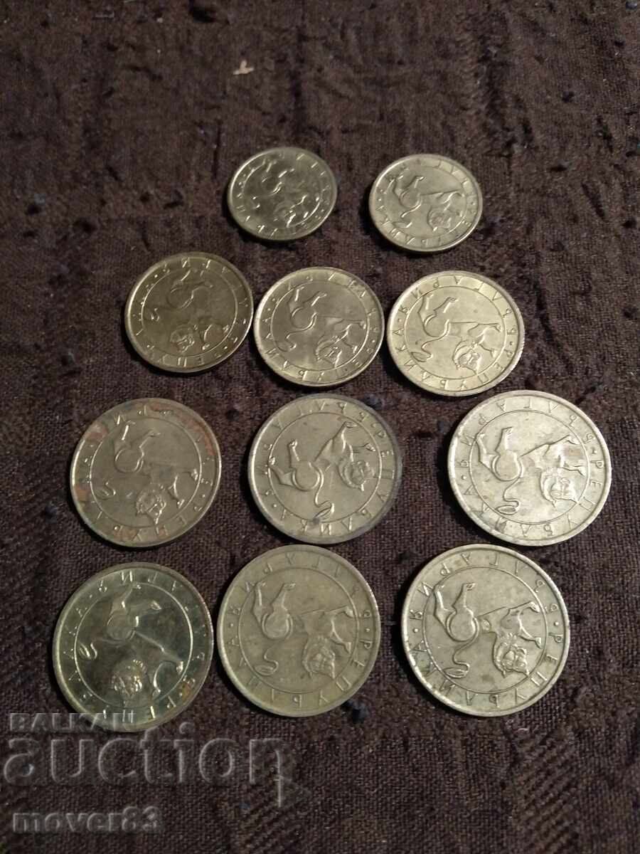 Coins 10, 20, 50 stotinki 1992 year. 11 pieces with price 2.30 BGN | € 1.18 Coins 10, 20, 50 stotinki 1992 year. 11 pieces with price 2.30 BGN | € 1.18