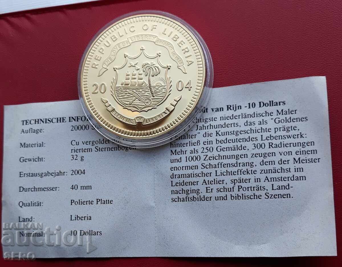 Liberia - 10 dolari 2004 - Olanda cu preț 7.01 BGN | € 3.58