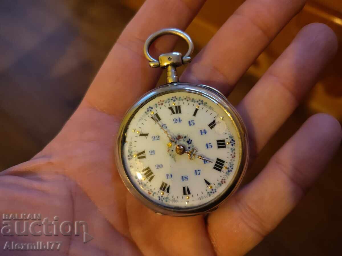 Silver Pocket Watch - Working
