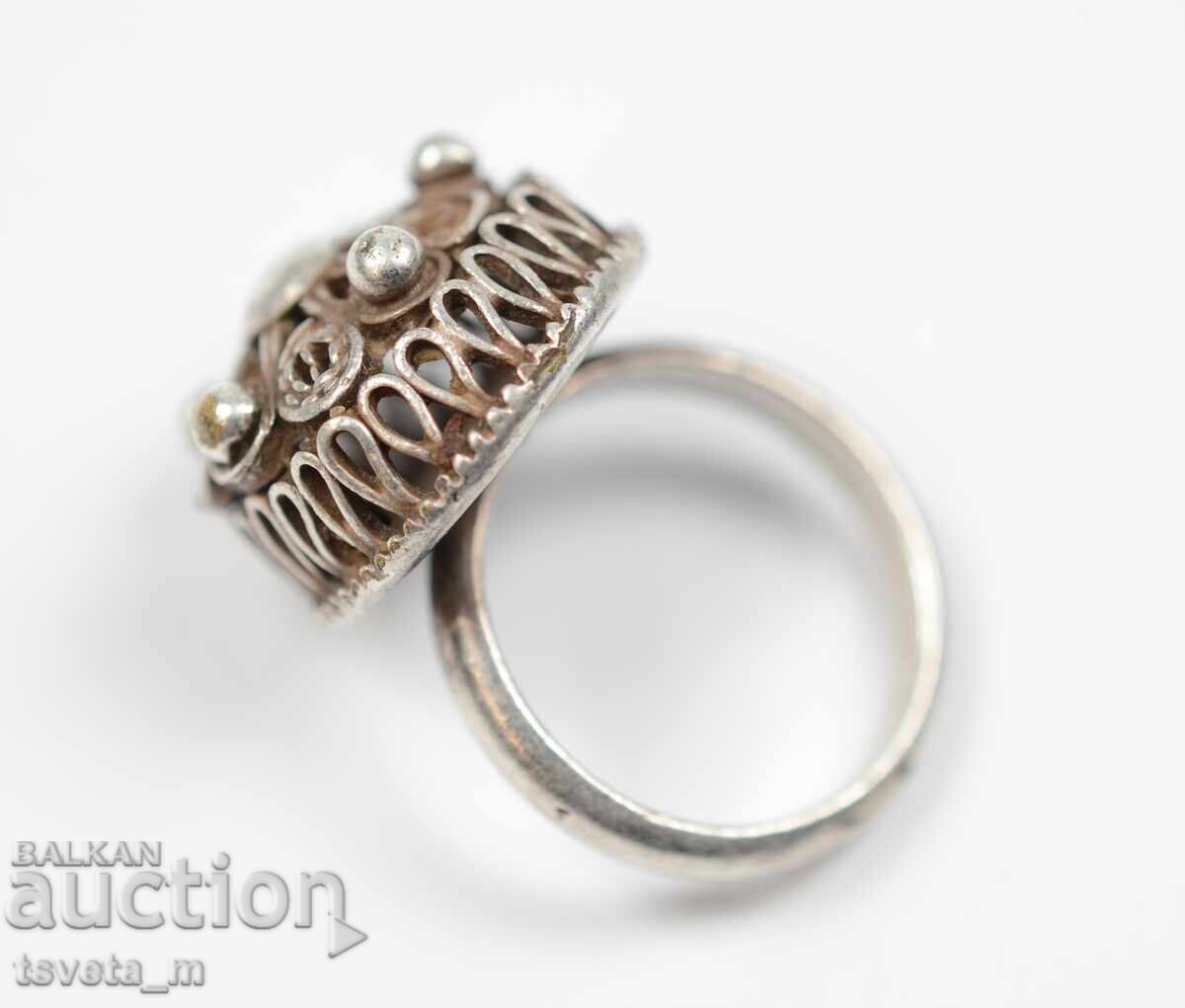 Δημοπρασία Αρχαίο ασημένιο δαχτυλίδι Βασίλειο της Βουλγαρίας 6,6 γρ Δημοπρασία Αρχαίο ασημένιο δαχτυλίδι Βασίλειο της Βουλγαρίας 6,6 γρ