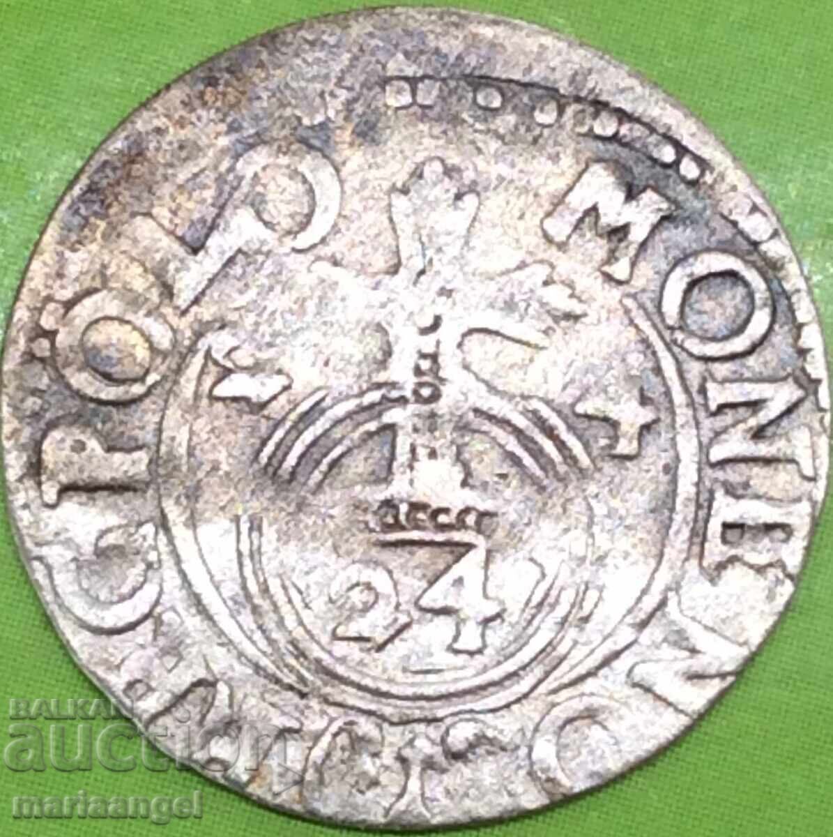 Poland Lithuania 3 Polker Poltorak 1/24 Thaler Sigismund Vase silver - 7