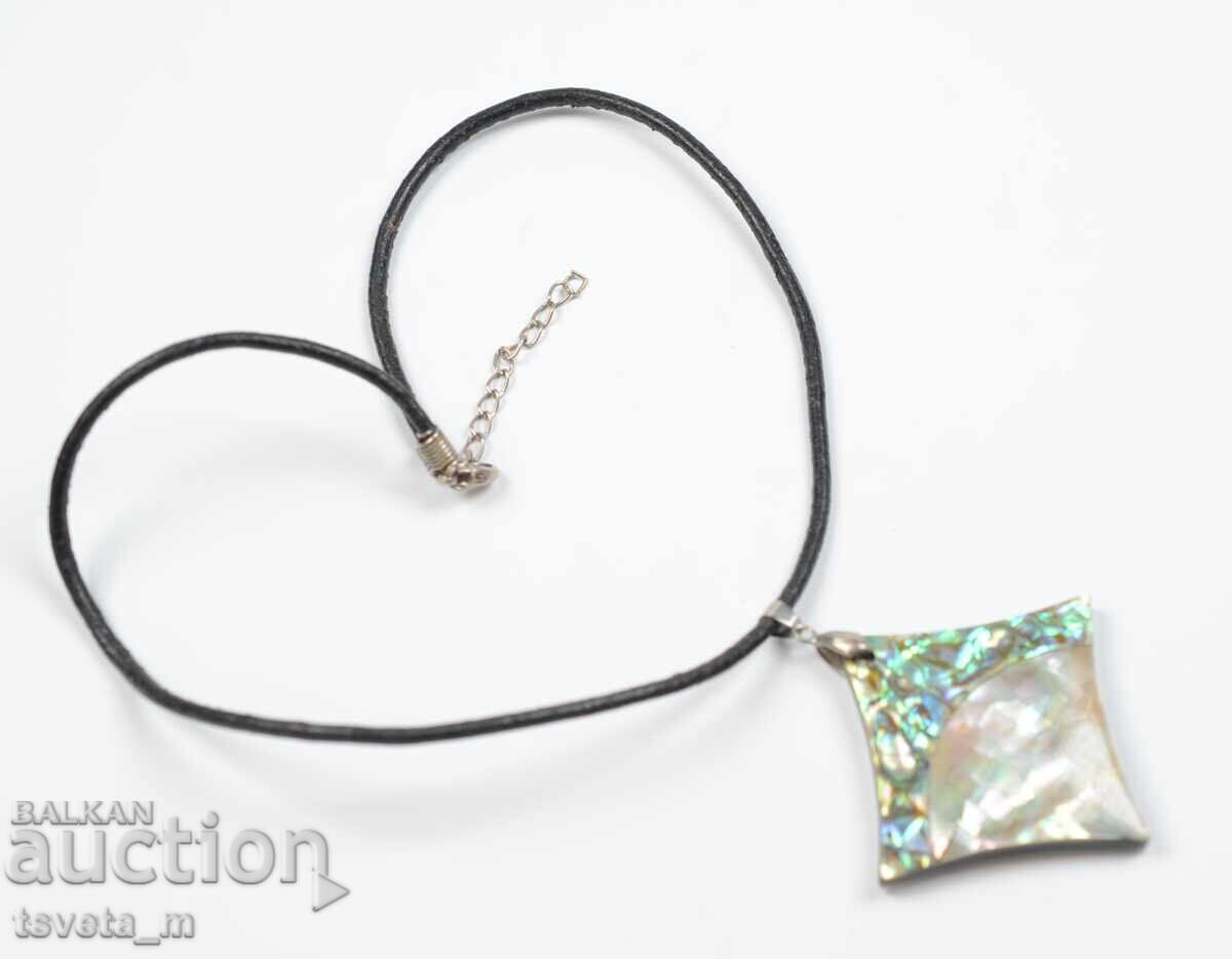 Necklace, pendant with a leather chain with price 6.00 BGN | € 3.07