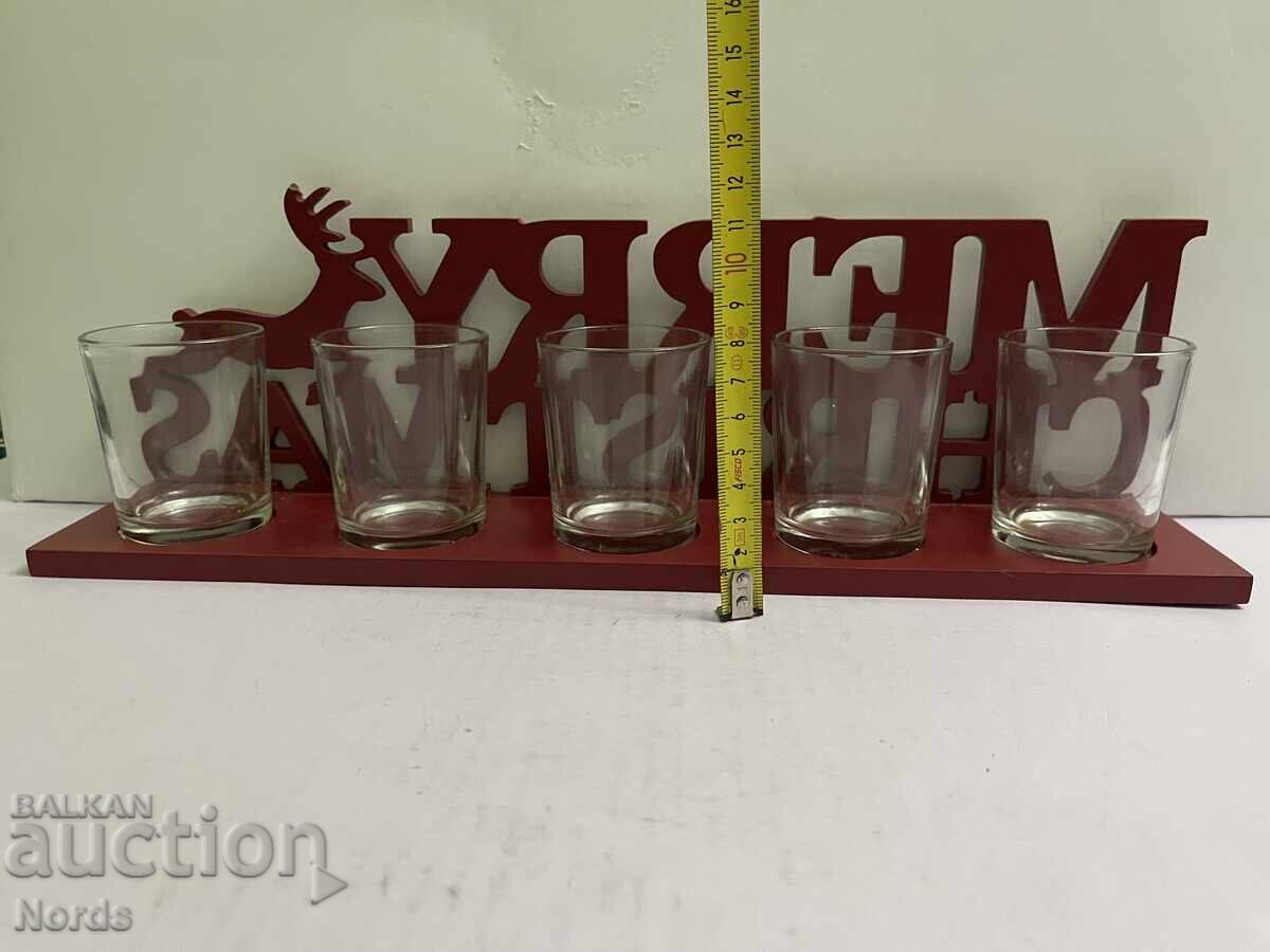 Δημοπρασία Ξύλινο χριστουγεννιάτικο κηροπήγιο