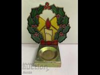 Μεταλλικό χριστουγεννιάτικο κηροπήγιο