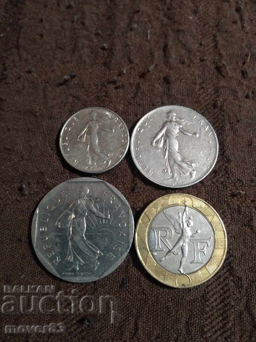 Νομίσματα Γαλλίας 1967-1988. Λοτ 9 τεμαχίων - 5