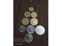 France Coins 1967-1988. Lot of 9 pieces
