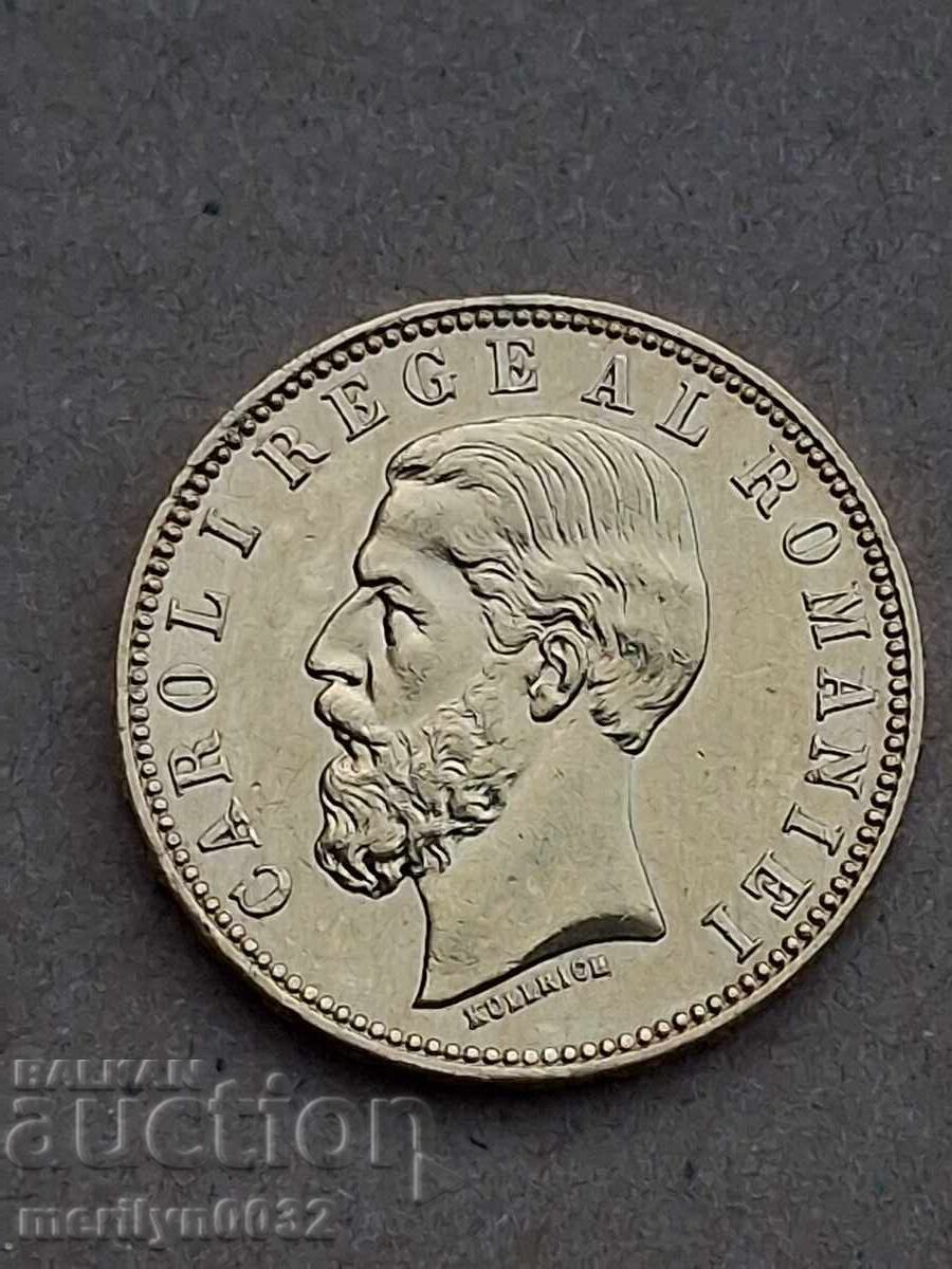 20 λέι χρυσός 1890 Καρόλος Βασίλειο Ρουμανίας 6.45γρ 900/1000 με τιμή 2335.00 BGN | € 1193.87