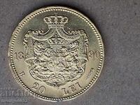 20 lei aur 1890 Carol Regatul României 6.45g 900/1000