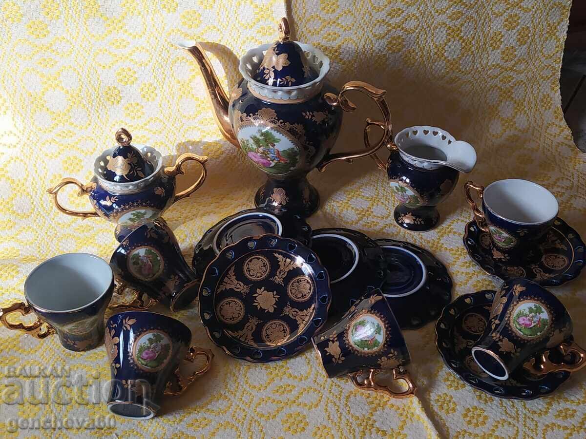 Δημοπρασία Υπέροχο σερβίτσιο τσαγιού κοβαλτίου "Ρωμαίος και Ιουλιέτα"