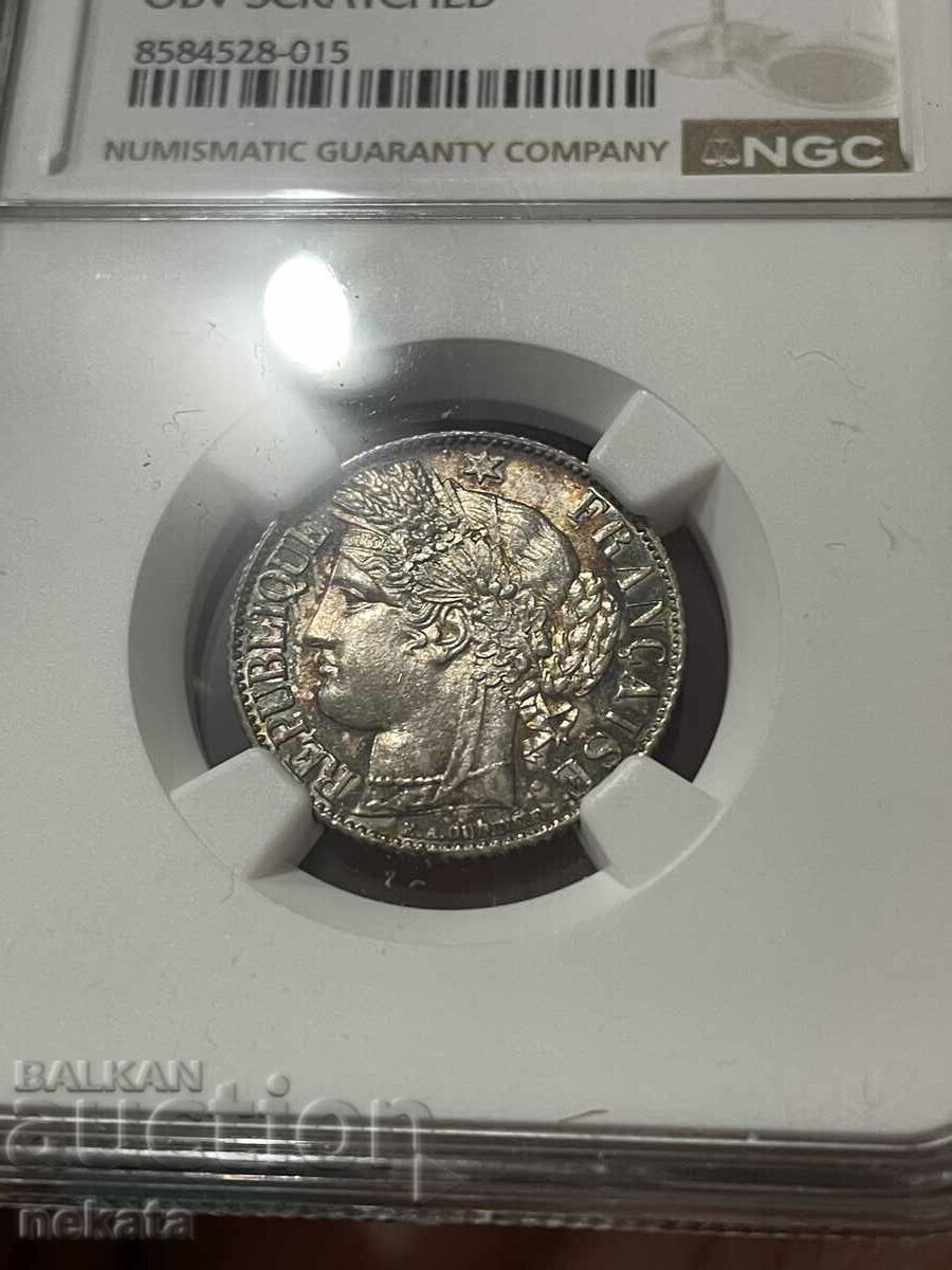 Auction  France 1 Franc, 1888 A (Mint: Paris) UNC NGC