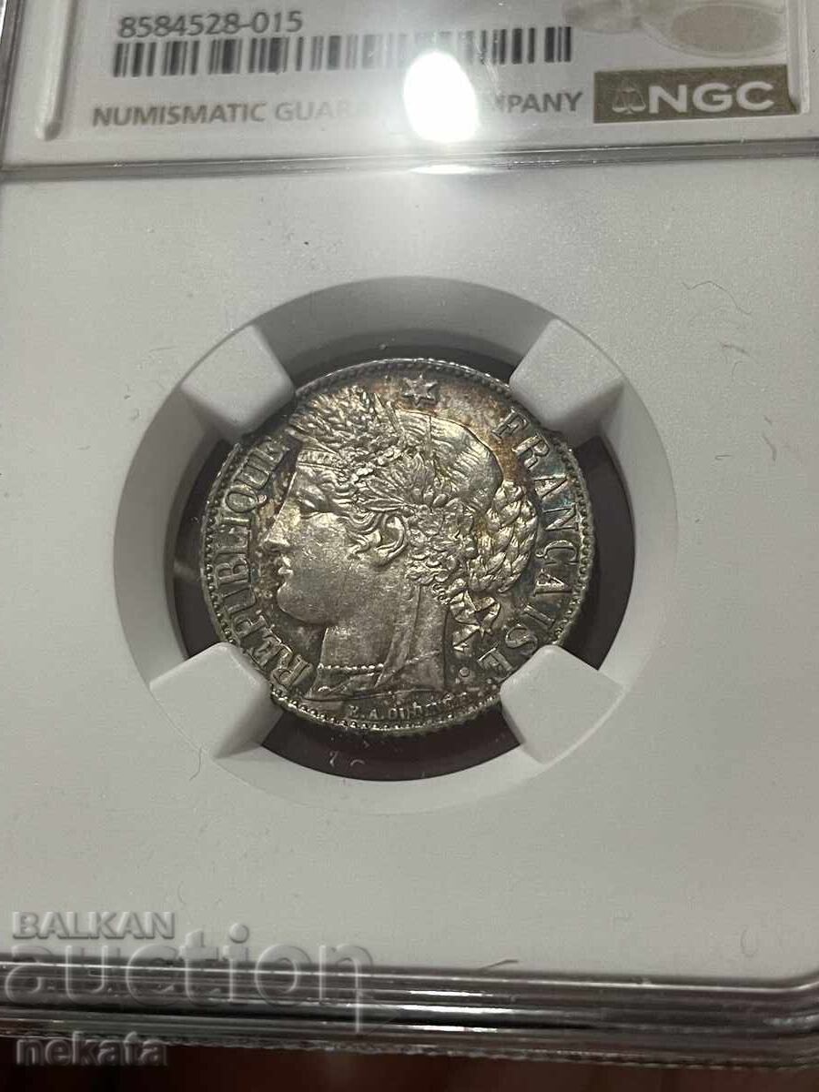 France 1 Franc, 1888 A (Mint: Paris) UNC NGC